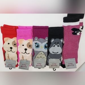 Kenneth Jones Animal Face x 5 pairs Knee-High Socks